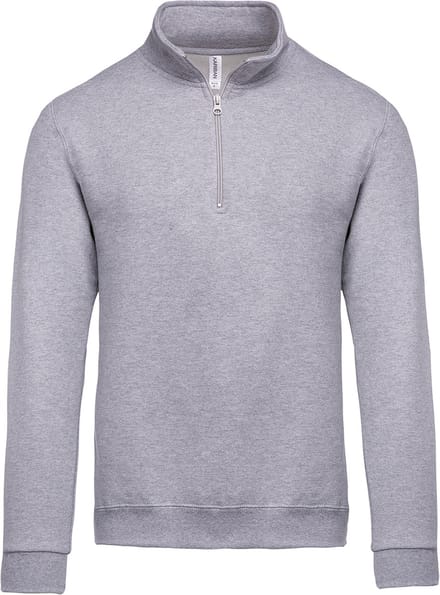 Kariban Sweater met ritskraag K478 - Oxford Grey - S