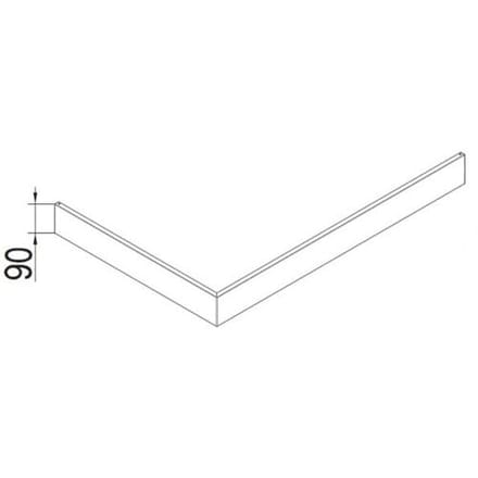 Hoesch SensePerience aluminum apron for steam room SensePerience rectangle 140x100 cm, corner version 27805