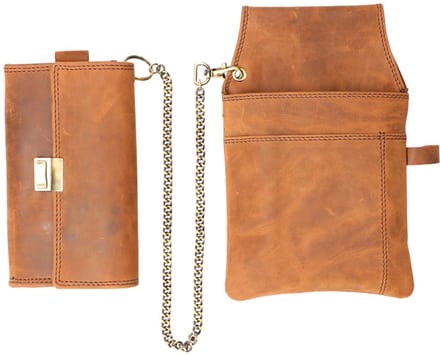 Lederen Horeca Portemonnee met holster | Bruin | Kelner & Bedieningsportemonnee | Bruin | Cahore Lederwaren Danielle
