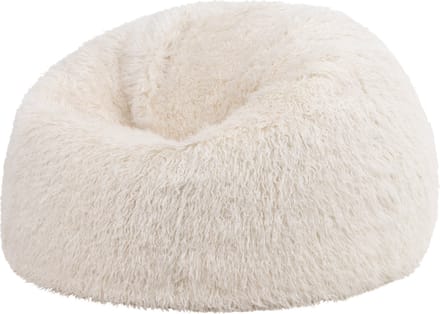 icon - Kingston Zitzak Fauteuil - Fluffy Pluche Imitatiebont - Wit