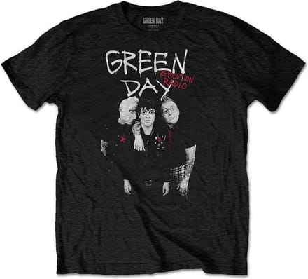 Green Day - Red Hot Heren T-shirt - M - Zwart