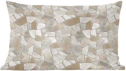 Sierkussens - Kussentjes Woonkamer - 60x40 cm - Mozaïek - Stenen - Beige