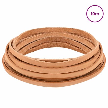 vidaXL - Leren - riem - 1 - Lichtbruin - 1000 - x - 0,8 - cm - Leer