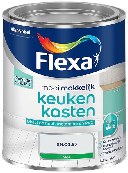 Flexa - Mooi Makkelijk Keukenkasten Mat - Sn.01.87 - Mengverf - 750 Ml