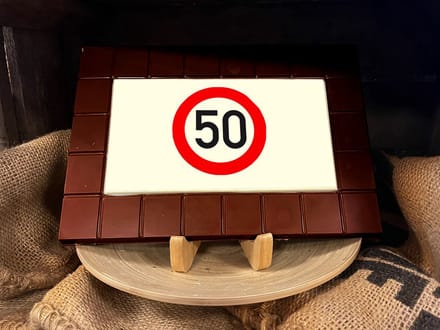 Callebaut - Chocolade 50 jaar tablet - Eetbare print - Puur genot