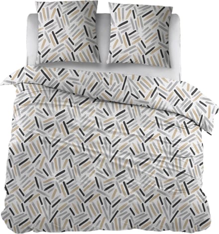 Snoozing Anouk Dekbedovertrek - Extra breed - 260x200/220 cm - Zand