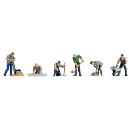 NOCH 45112 TT Wegwerkers figuren Geverfd, Staand