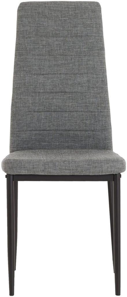 Eetkamerstoelen NATHALIE, set van 4 – grijs/zwart