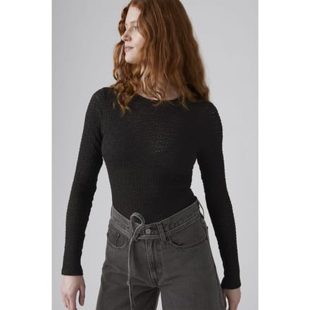 Levi's Anika Crewneck Top Black Größe: S | Longsleeves Outlet | Damen | Schwarz