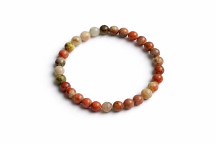 Jaspis Armband 6 mm – Natuursteen – Diameter 17 cm – Multicolor Jaspis – Unisex