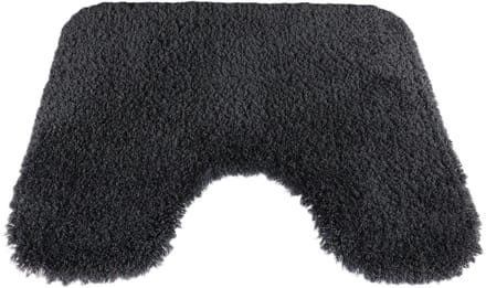 PRIMA - Dolce - WC mat - 50x60cm - zwart - antraciet - antislip - met uitsparing 21cm