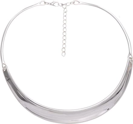 Behave - korte damesketting metaal - minimal chic - zilverkleur