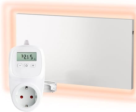 Infrarood Wandverwarming - Thermostaat Paneel - Aangename Warmte - App Bedienbaar - 500 Watt - Wit