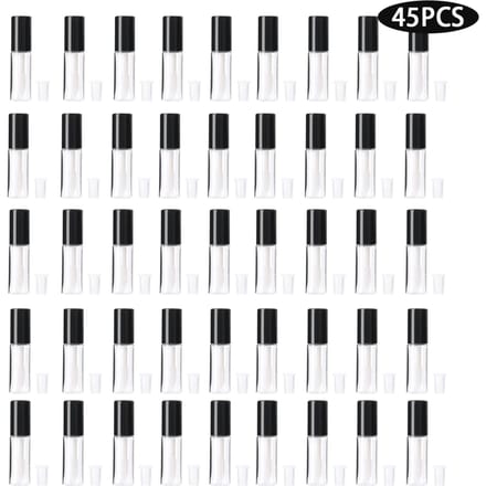 45 stuks 1,2 ml Mini Lipgloss Tubes DIY Kleine Lippenstift Tube Container Lege Flesjes gray