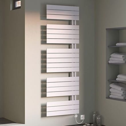 Megabad Profi Collection Plan Open E bathroom radiator 50 x 149.5 cm, purely electric, towel opening on the left, heating element type 3
