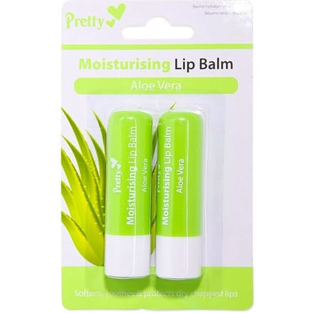 Pretty Moisturising Lip Balm Aloe Vera 2 x 4,3 g