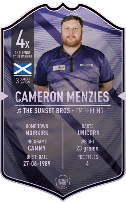 Ultimate Card Cameron Menzies | 37x25cm Dart Poster