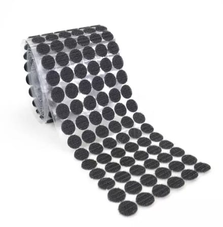 Ronde zelfklevende klittenbandstrips (1 cm) 500-pack