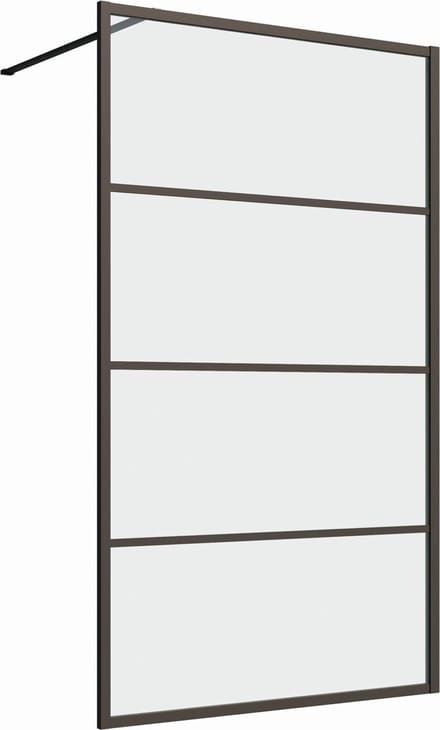 80x200 inloopdouche serie Rafaella mat zwart
