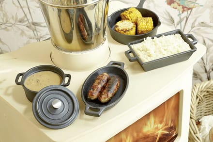 Gietijzeren mini pannenset - ovenschaal - koekenpan - pan - gietijzer