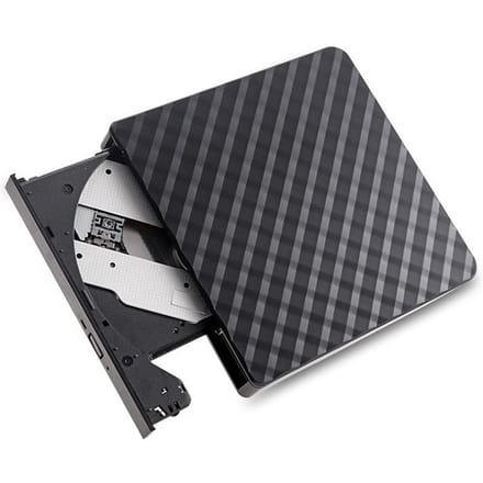 USB3.0 Extern optisch station DVD-brander Recorder CD-speler Ondersteuning Opname met één toets breed zwart
