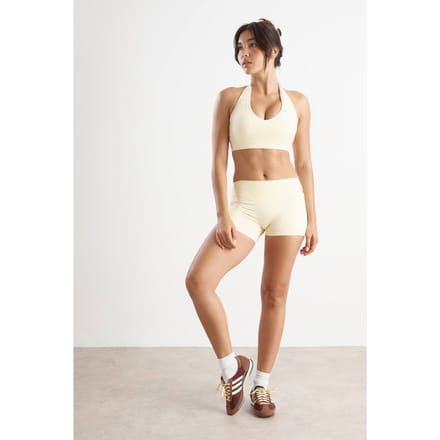 Dames Dsgn Studio Ultra Sculpt Hoge Taille Mini Short | Citroen | Maat: Medium