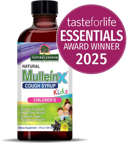 Mullein‑X Kids – kruidensiroop voor de keel (120 ml)