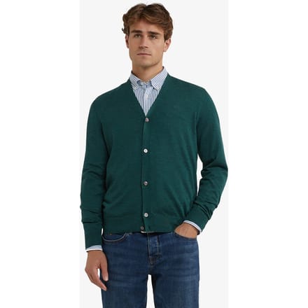 McGregor Fine Merino Classic Cardigan Winter Sage Größe: S | Cardigans Outlet | Herren | Grün