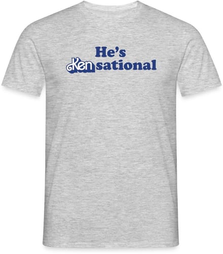 Barbie Design Met Grappige Quote He's Kensational T-Shirt Heren