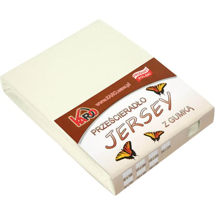 Jersey hoeslaken met elastiek 140x200 ecru KARO