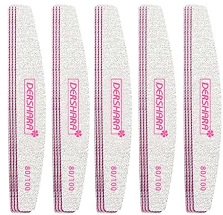 Dubbelzijdige Nagelvijlen Set - 15 Stuks 80/100 Korrel voor Manicure
