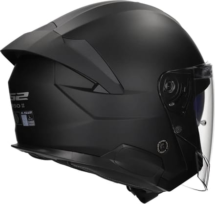 LS2 OF618 Verso II Solid Mat Zwart Jethelm - Helm