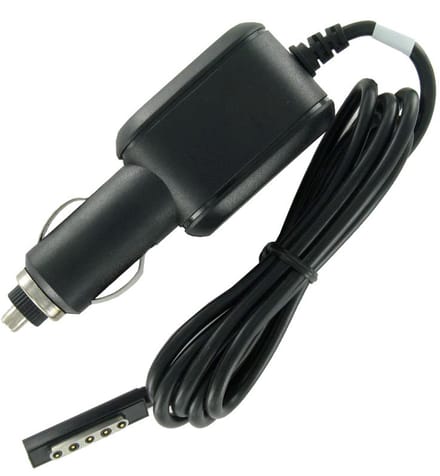 DrPhone Autolader Sigarettenaanstekerplug (DC-aansluiting) - Geschikt voor Microsoft Surface RT, RT2, RT 2 - 12V 2A - Magnetische Connector - 1.2M - Zwart