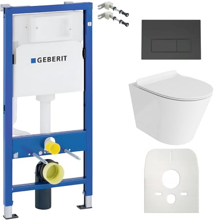 LAVITA complete toiletset Galve randloos zwart