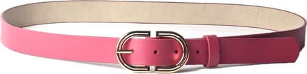 Giuliano dubbele 'C' riem - Roze - Dames - Made in Italy