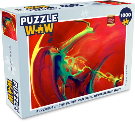 Puzzel Kunst - Inkt - Kleuren - Psychedelisch - Legpuzzel - Puzzel 1000 stukjes volwassenen