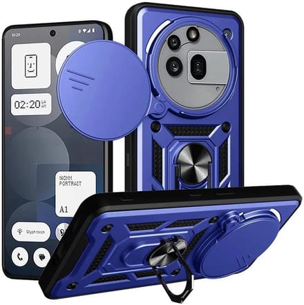 Hoesje geschikt voor Nothing Phone (3a) Pro - Techsuit Camshield Back Cover - Blauw
