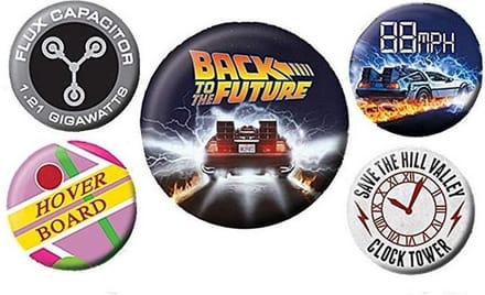 Pyramid International Back to the Future Pin-Back Buttons 5-Pack DeLorean Pins & Brooches