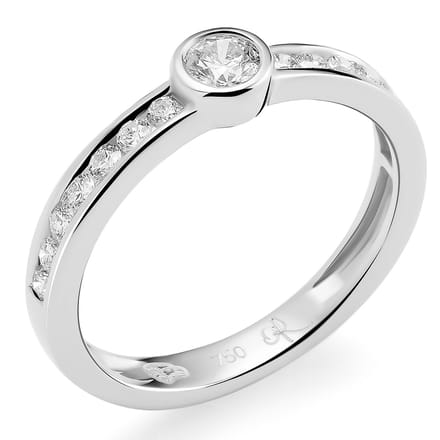 Orphelia RD-3383/58 - Ring - 18 Karaat Witgoud / Diamant 0.41 ct