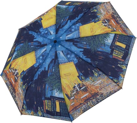 doppler Paraplu Art Collection Magic Mini Coffee Terrace Blauw Veelkleurig
