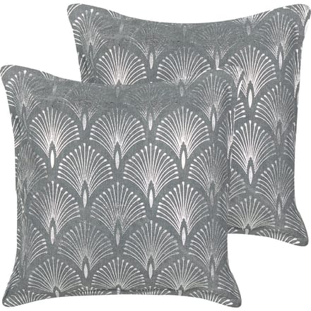 HOYA - Sierkussen set van 2 - Grijs - 45 x 45 cm - Katoen