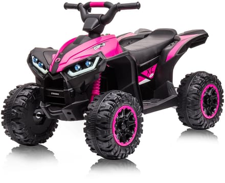 Danky Quad - Elektrisch Kinderquad 12V - Roze - 4x4 - Afstandsbediening - 2x35W Motor - MP3/USB/Bluetooth - 3-6j