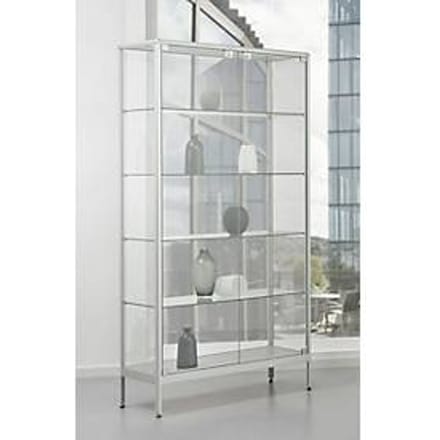Staande vitrinekast, stabiel aluminium frame, 800 x 400 x 1950 mm