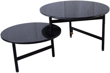PTMD Salontafel Waze - 100x60x45 cm - Ijzer - Zwart