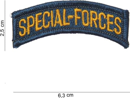 Embleem stof special forces blauw/geel