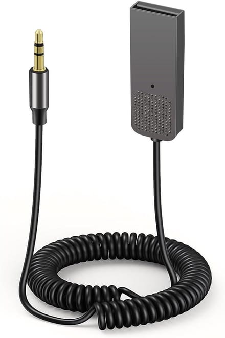 Bluetooth AUX Adapter - Draadloze Audio-ontvanger - Muziek Streamen Auto - Bluetooth 5.2 - 3.5mm Jack - Zwart