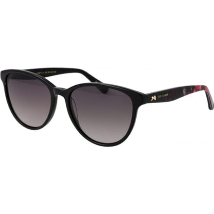 Ted Baker TB1763 Flori 001 glanzend zwart grijs gradiënt zonnebril
