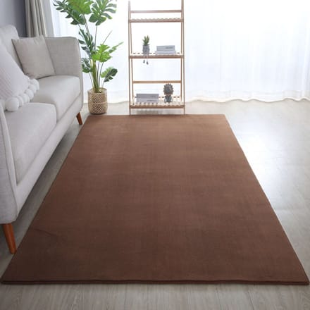 Flycarpets Alberta Laagpolig Fluffy Vloerkleed - Bruin - 80x150 cm