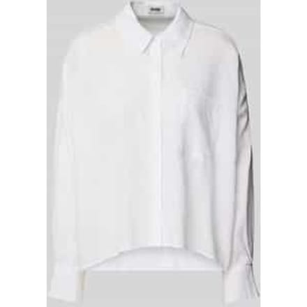 Relaxed fit linnen blouse met borstzak, model 'NAMIDA'