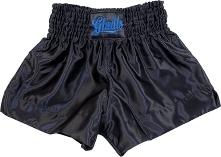 Gladts Kickboksbroekje zwart/blauw maat S